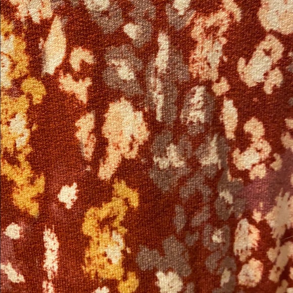 Free People Heartsbeat Mini Dress in Red ditsy floral rust combo size L NWT New - Picture 14 of 16